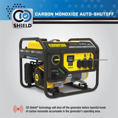 Image showing 7 th Champion Power Equipment 4550-Watt Dual Fuel RV Ready Portable Generator with CO Shield, 200970