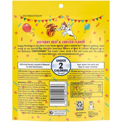 Image showing 9 th Temptations Cat Treat Birthday Lobster and Beef, 6.3 oz.