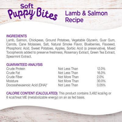 Image showing  Soft Puppy Bites Lamb and Salmon Recipe Dog Training Treats, 8 oz.