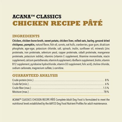 Image showing 7 th ACANA Classics Adult Poultry Recipe Pate Wet Dog Food, 12.5 oz.