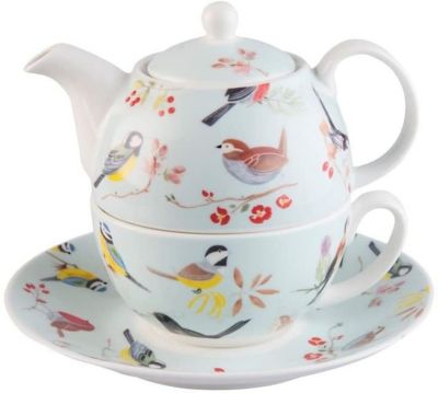 Image showing  TEA FOR ONE BIRD SONG Bone China Ceramic, Made in England
