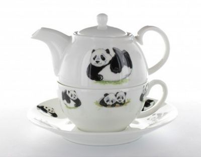 Roy Kirkham Panda Tea for One Cup and Saucer Bone China Ceramic Made in England