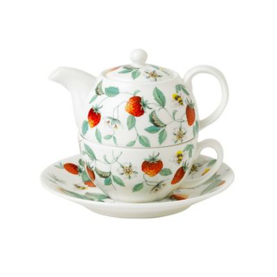 Roy Kirkham Tea for One - Alpine Strawberry Bone China Ceramic Made in England