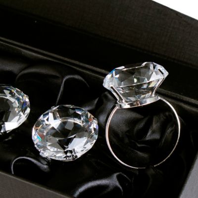 Image showing  Diamond Napkin Ring, 1.5 in. Diameter, Set of 4
