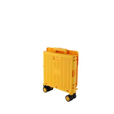Image showing  Foldable Utility Crate with 360 Degree Spinner Wheels & Telescopic Handle
