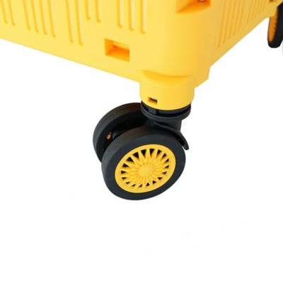 Image showing 5 th Jiallo Foldable Utility Crate with 360 Degree Spinner Wheels & Telescopic Handle
