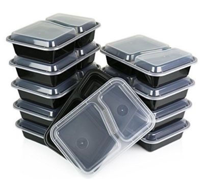 Heim Concept Premium Meal Prep Food Containers with Lid 2 Compartment, 10 pk.