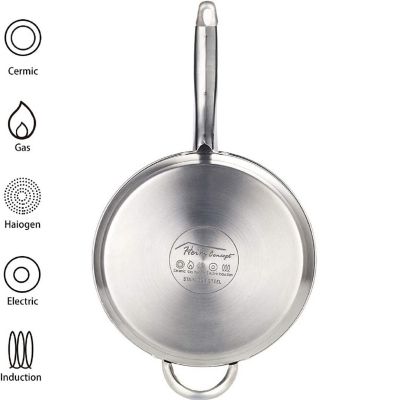 Image showing  12 pc. Stainless Steel Cookware Sets with Glass Lid