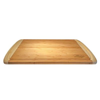 Image showing  Organic Bamboo Large Cutting Board with End Groove