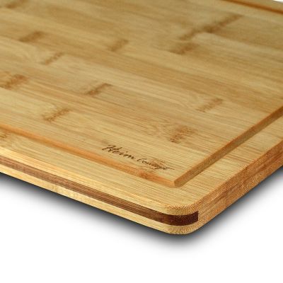 Image showing  Premium Bamboo Large Cutting Board and Serving Tray Drip Groove
