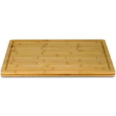Image showing  Premium Bamboo Large Cutting Board and Serving Tray Drip Groove