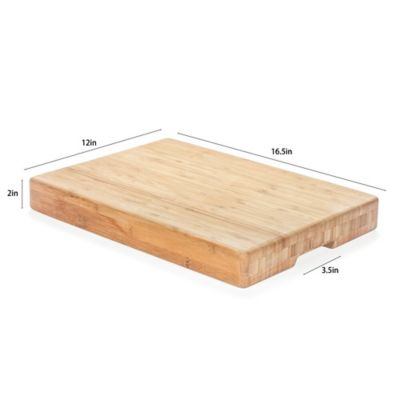 Image showing  Premium Large Organic Bamboo Butcher Block, Professional Grade