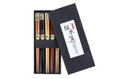 Heim Concept Organic Hardwood Japanese Reusable Wood Chopsticks, 5PCCS-026