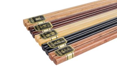Image showing  Organic Hardwood Japanese Reusable Wood Chopsticks, 5PCCS-048