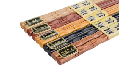 Image showing  Organic Hardwood Japanese Reusable Wood Chopsticks, 5PCCS-055