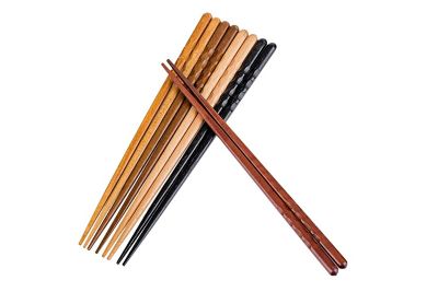 Image showing  Organic Hardwood Japanese Reusable Wood Chopsticks, 5PCCS-039
