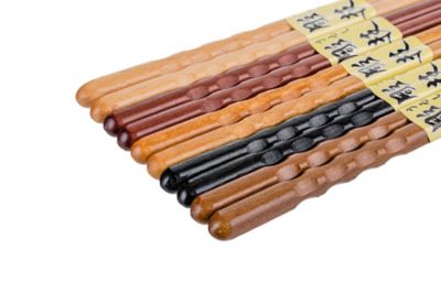 Image showing  Organic Hardwood Japanese Reusable Wood Chopsticks, 5PCCS-039