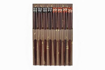 Heim Concept Organic Hardwood Japanese Reusable Wood Chopsticks, 8PCCS-125