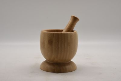Image showing  Bamboo Mortar and Pestle DIA 11.8, 18CM