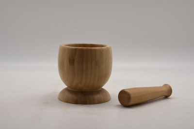 Image showing  Bamboo Mortar and Pestle DIA 11.8, 18CM