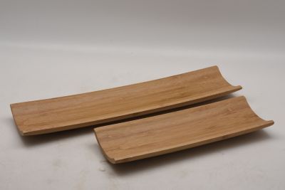 Heim Concept Set of 2 BAMBOO Curvy Serving Trays