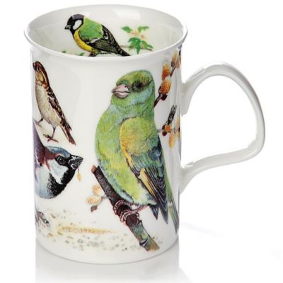 Roy Kirkham Lancaster Mug - Garden Birds Set of 2, Green Color Bone China Ceramic Made in England