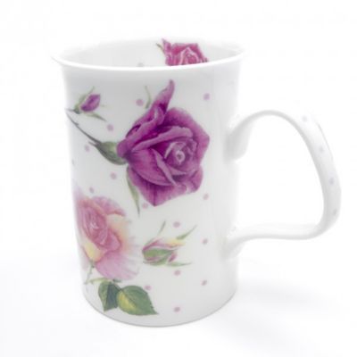 Image showing  Lancaster Mug - Rose Du Temps Set of 6 Bone China Ceramic Made in England