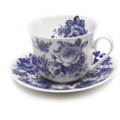 Roy Kirkham Breakfast Cup/Saucer - Eng Chintz Set of 2 Bone China Ceramic Made in England