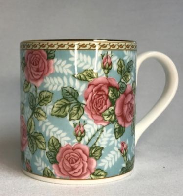 Image showing  THE CLASSIC COLLECTION FLORAL SCENTS LARCH MUGS - ROSE - Set of 6, Bone China Ceramic Made in England