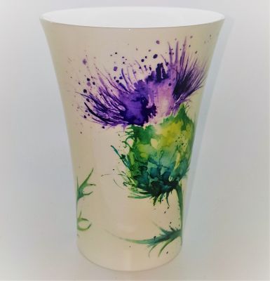 Roy Kirkham LATTE MUG 600 ML.THISTLES - Set of 6, Bone China Ceramic Made in England