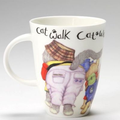 Image showing  Animal Fashion Cat Louise Mug, Set of 6 Bone China Ceramic Made in England