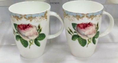 Image showing  Louise Mug - Vintage Roses Set of 6 Bone China Ceramic Made In England