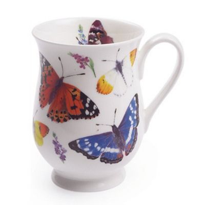 Roy Kirkham Eleanor Mug - Butterfly Garden Set of 6 Bone China Ceramic Made in England