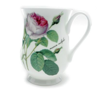 Roy Kirkham Eleanor Mug - Redoute Rose Set of 6 Bone China Ceramic Made in England