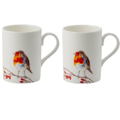 Image showing  Lyric Mug - Birds Set of 6 Bone China Ceramic Made in England
