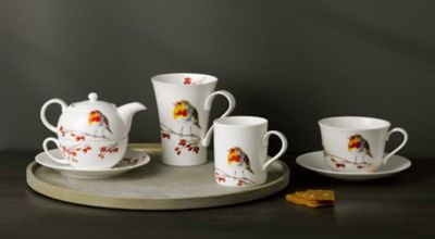 Image showing  Lyric Mug - Birds Set of 6 Bone China Ceramic Made in England