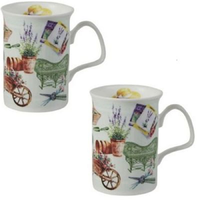 Image showing  Lancaster Mug -IN THE GARDEN, Set of 6 Bone China Ceramic Made in England