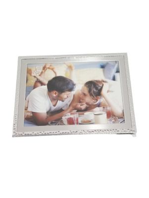 Jiallo Hammer Finish Silver Aluminium Photo Frame 8x10 in.