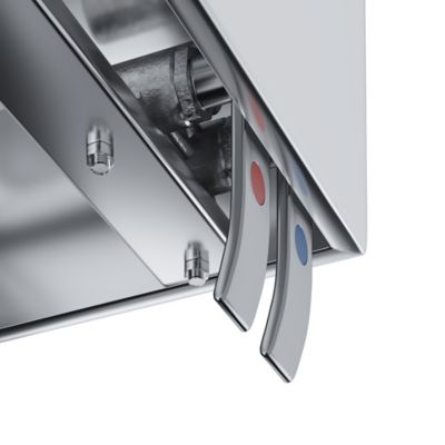 Image showing 5 th AmGood Stainless Steel Hands Free Wall Mounted Hand Sink with Double Knee Valves and Faucet