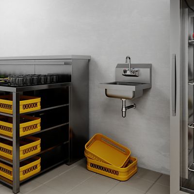 Image showing  Stainless Steel Hand Sink with Faucet