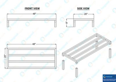 Image showing 7 th AmGood Aluminum Dunnage Rack, TDUNN-2048-8