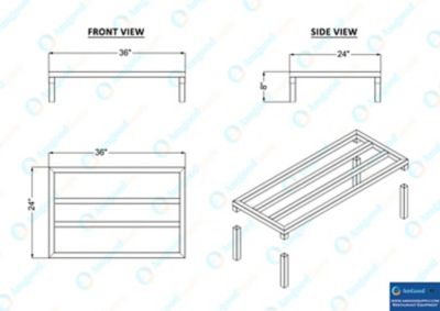 Image showing 5 th AmGood Aluminum Dunnage Rack, TDUNN-2436-8