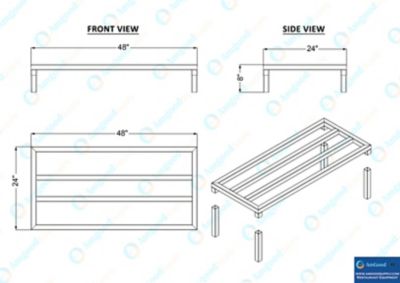 Image showing 5 th AmGood Aluminum Dunnage Rack, TDUNN-2448-8