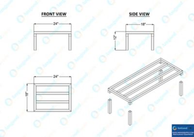 Image showing 7 th AmGood Aluminum Dunnage Rack, TDUNN-1824-12