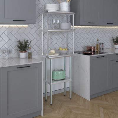Image showing 5 th AmGood Stainless Steel Double Deck Over Shelf, TDOS-1424