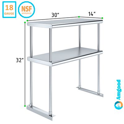 Image showing  Stainless Steel Double Deck Over Shelf, TDOS-1430
