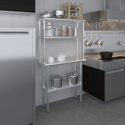 Image showing  Stainless Steel Double Deck Over Shelf, TDOS-1436