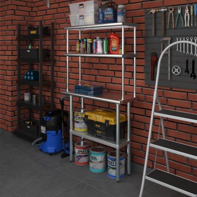 Image showing  Stainless Steel Double Deck Over Shelf, TDOS-1436