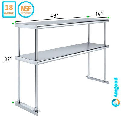 Image showing  Stainless Steel Double Deck Over Shelf, TDOS-1448