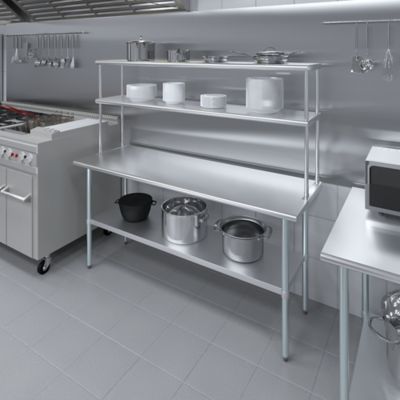 Image showing  Stainless Steel Double Deck Over Shelf, TDOS-1472